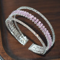 Three-layer Openwork Rhinestone Zircon Personalized Trendy Bracelet