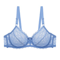Ultra-thin Hollow Women's Large Chest And Small Lace Bra
