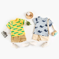 Boy Summer Suit Cartoon Baby Clothes Animal