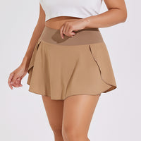 Plus Size High Waist Running Sports Short Skirt Women's Fitness Pants Yoga Skirt