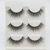 Three Pairs Of 3D Eyelash Natural Thick Multi-layer