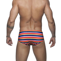 Striped Swimming Trunks Men's Sexy Low Waist Anti Embarrassment