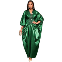Women's Patchwork Sequin Batwing Sleeve Dress