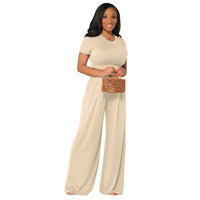 Fashion Casual Wide Leg Two-piece Set