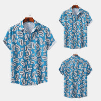 Cross-border Wind Beach Digital Printing Men's Short Sleeve Shirt