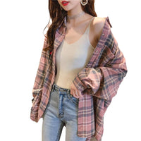 Spring New Plaid Shirt Women