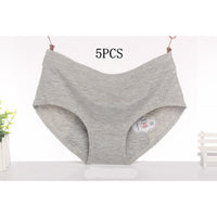 Breathable Mid Waist Solid Color Cotton Physiological Pants