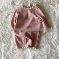 Ins Infant Toddler Jumpsuit Cute Stitching Lace