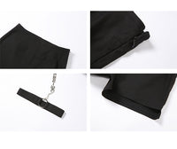 High Waist Black Shorts Women's All-match Leg Ring Design Slim Bottoming Hot Pants Summer