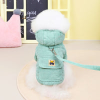 Winter Cotton-padded Jacket With Traction Rope And Pull Ring Teddy Bear Autumn And Winter Cute Cotton-padded Jacket