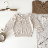 Baby Girls' Pullover Double-layer Ruffled Collar Sweater
