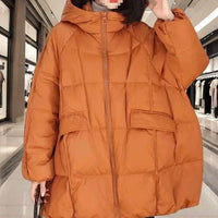 Plus-size Down Jacket In Anhui Red Casual Fashionable Extra-thick And Super Warm