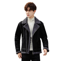 Men's Fleece-lined Thickening Trendy Fashionable Warm Jacket