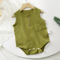 Newborn Summer Jumpsuit Thin Sleeveless Pajamas