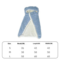 New Pet Cloak Cute Cotton Velvet Winter Warm For Cats And Dogs Cute Sleeping Blanket