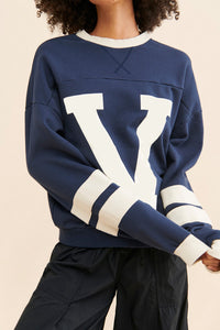 Bold, Color-blocked Letter-print Hoodie