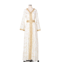Scratch-printed Gold-stamped Fashionable Ethnic-style Dress