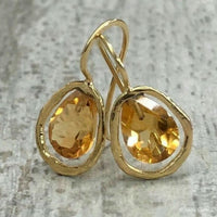 Light-luxury Alloy Earrings With Gemstone Inlays For Women