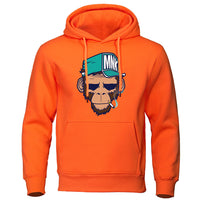 Personality Smoking Monkey Hoodie Sweatshirt Hip Hop Casual Street Hooded