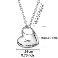 Stainless Steel Heart-shaped Openable Pendant Necklace