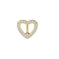 Personalized Zircon Butterfly Round Belly Button Ring