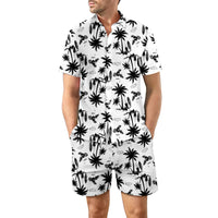 European Size Men's Casual Loose Shirt Suit Hawaii Seaside 3d Digital Printing Beach Short Sleeve Shorts