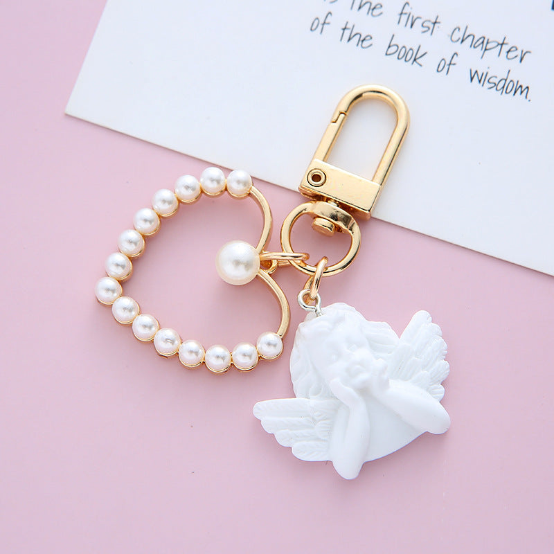 Headset Pendant Retro Baroque Angel Keychain