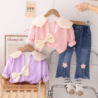 Winter Baby Girl Cute Bow Suit
