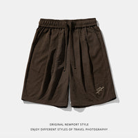 Textured Pleated Casual Shorts