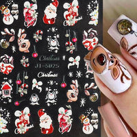 5D Nail Art Sticker Christmas Relief