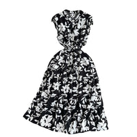 Elegant V-neck Printed Dress For Women