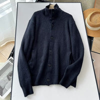 New Knitted Cardigan Long Sleeve Shufulei Loose Turtleneck Sweater Coat