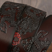 Men's Cowhide Faucet Automatic Buckle Belt