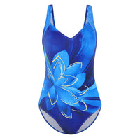 New European And American One-piece Swimsuit Women's Printed Conservative Strap Slim Beach Photograph Cross-border Swimsuit