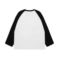 Men's Letter Embroidery Contrast Color Raglan Sleeve Base Hoodie