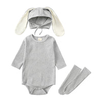 Rabbit Ears Long Sleeve Baby's Romper Romper Three Pieces