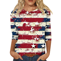 Long Sleeve Round Neck Slim Summer Tie-dyed Printed Clothing