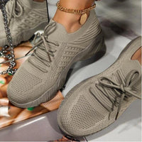 Platform Solid Color Lace-Up Flying Daddy Shoes