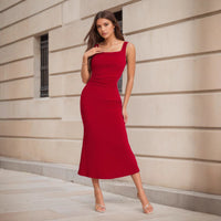 Summer New Arrival Waist-Cinching Bodycon Maxi Dress Sexy Slim-Fit