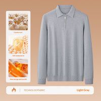 Wool Modal Sweater Men's Zip-Up Top