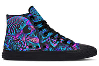 Printed Couple High Top Canvas Shoes