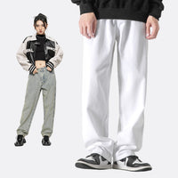 Sports-casual Loose-fitting Solid-color Pants