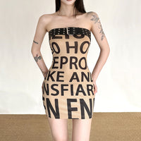 Sexy Slimming Figure-Hugging Printed Tube Dress