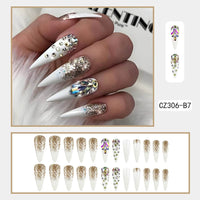European And American Wear Nail Light Luxury Aurora Diamond