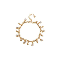 Minimalist Diamond Studded Tassel Bracelet