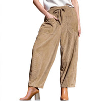 Women's Corduroy Loose-fit Wide-leg Pants