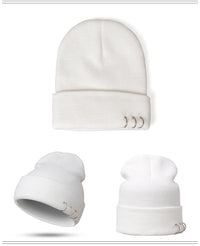 Iron Hoop Knitted Hat Metal Hat Fashion