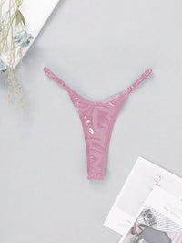 Swim Trunks Sexy Lady's Briefs Solid Color T-back