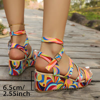 Buckle Wedge Lightweight European And American Women's Sandals