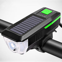 Bicycle Torch Horn USB Solar Headlight